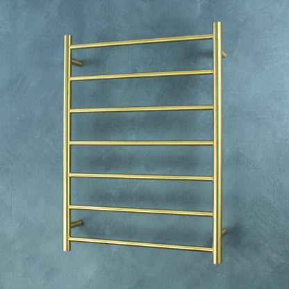 Radiant Heated Towel Rail (RTR01) 600mm x 800mm - 7 Round Bars - Multiple Colour Finishes