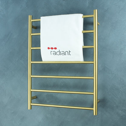 Radiant Heated Towel Rail (RTR01) 600mm x 800mm - 7 Round Bars - Multiple Colour Finishes