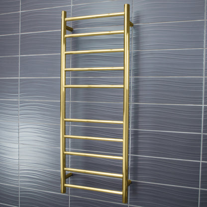 Radiant Heated Towel Rail (RTR430) 430mm x 1100mm - 10 Round Bars - Multiple Colour Finishes