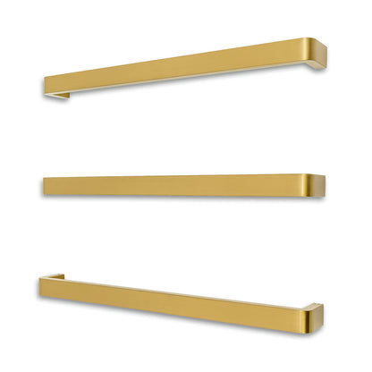 Radiant Single SQUARE WITH ROUNDED ENDS Bar NON-HEATED Towel Rails (NH-VAIL) - Various Widths and Colour Finishes