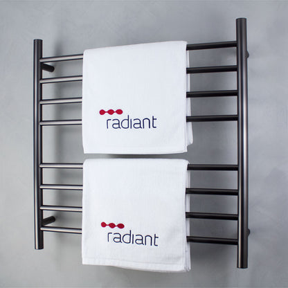 Radiant Heated Towel Rail (RTR06) 750mm x 750mm - 8 Round Bars - Multiple Colour Finishes
