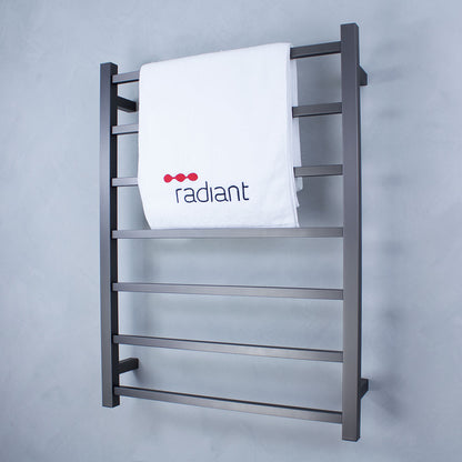 Radiant Heated Towel Rail (STR01) 600mm x 800mm - 7 Square Bars - Multiple Colour Finishes
