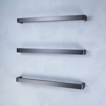 Radiant Single SQUARE WITH ROUNDED ENDS Bar NON-HEATED Towel Rails (NH-VAIL) - Various Widths and Colour Finishes