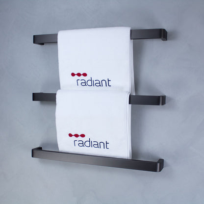 Radiant Single SQUARE WITH ROUNDED ENDS Bar NON-HEATED Towel Rails (NH-VAIL) - Various Widths and Colour Finishes
