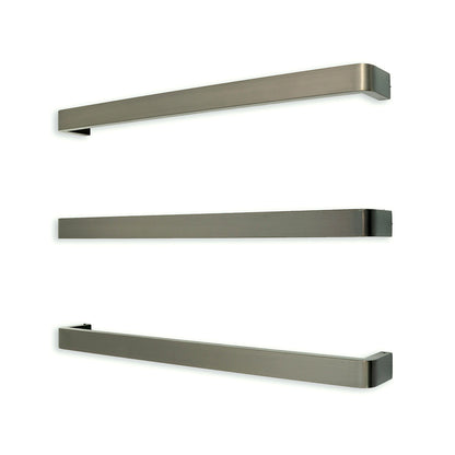 Radiant Single SQUARE WITH ROUNDED ENDS Bar NON-HEATED Towel Rails (NH-VAIL) - Various Widths and Colour Finishes