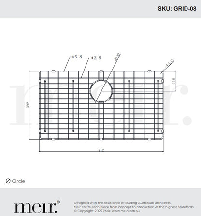 Meir Lavello Protection Grid for Kitchen Sink MKSP-S760440