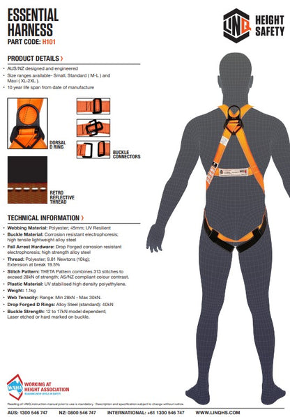 Linq Essential Harness - 3 Size Options