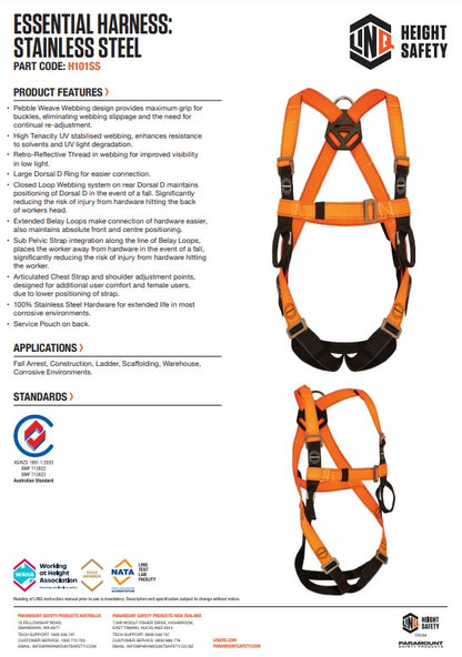 Linq Essential Harness Stainless Steel - 2 Size Options