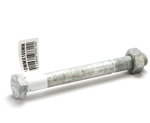 Hex Bolt & Nut Galvanised - Various Sizes - Box of Multiple Quantities