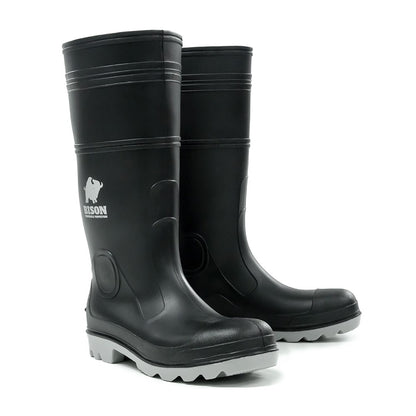 Inca PVC/Nitrile Safety Gum Boot Black/Grey - Various Size Options