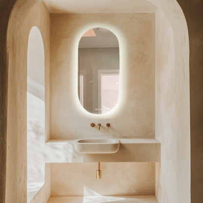 Euro Mirror KÄPSEL Pill Mirror - 500mm x 1000mm - Various Frame Colours