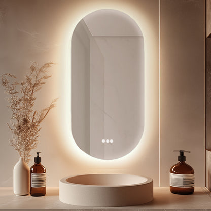 Euro Mirror KÄPSEL Pill Mirror - 500mm x 1000mm - Various Frame Colours