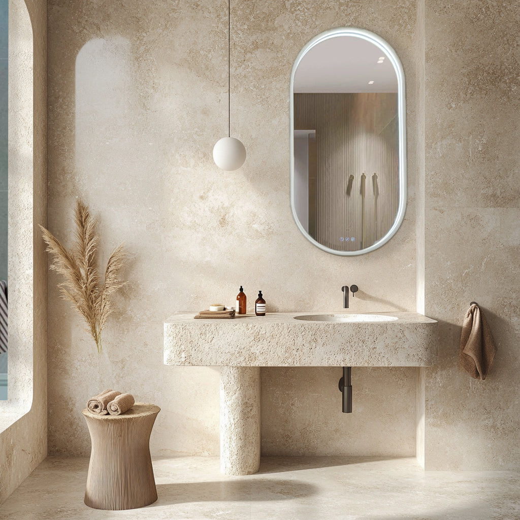 Euro Mirror KÄPSEL Pill Mirror - 500mm x 1000mm - Various Frame Colours