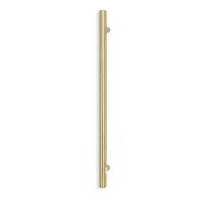 Radiant Round Bar Vertical Towel Rail - Light Gold