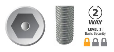 Pin Hex Countersunk 304 Stainless Steel Machine Screw Box of 100 - in Various Sizes