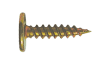 Macsim Pancake Head Stitching Screws Yellow Zinc Plated - 8G x 18mm - Box of 1000
