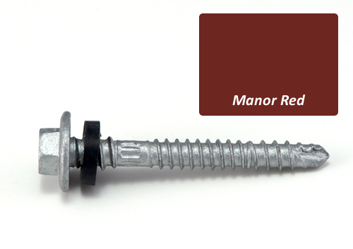 Manor Red Roofing Screw 12G x 50mm