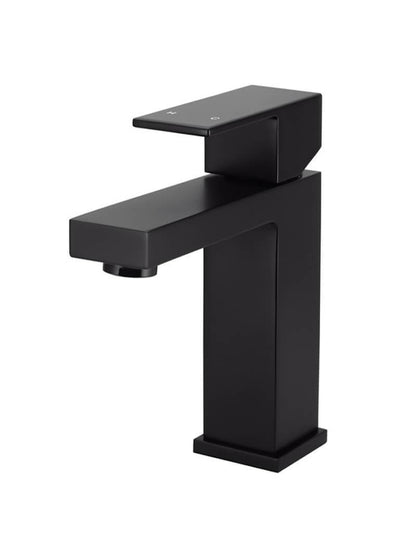 Meir Matte Black Square Basin Mixer Tap