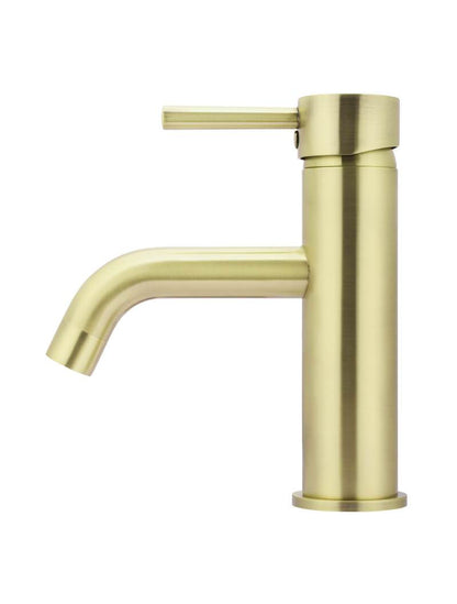 Meir Round Basin Mixer Tap with Curved Spout - Various Colour Finishes