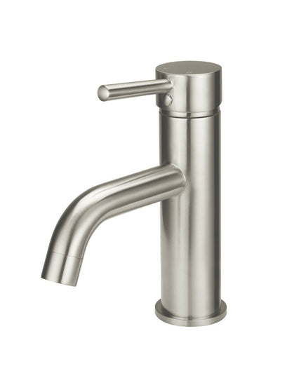 Meir Round Basin Mixer Tap with Curved Spout - Various Colour Finishes