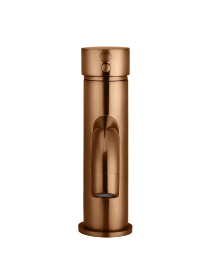 Meir Round Basin Mixer Tap with Curved Spout - Various Colour Finishes
