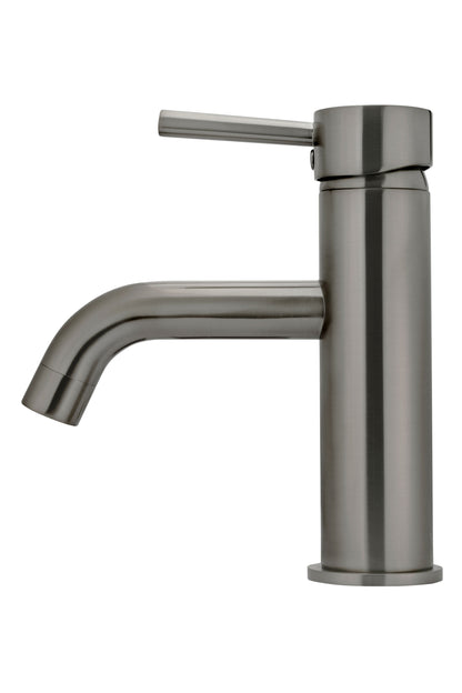 Meir Round Basin Mixer Tap with Curved Spout - Various Colour Finishes