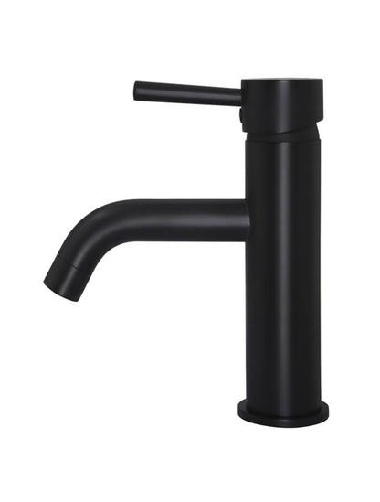 Meir Round Basin Mixer Tap with Curved Spout - Various Colour Finishes