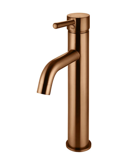 Meir Round Tall Curved Basin Mixer Tap - Various Colour Finishes