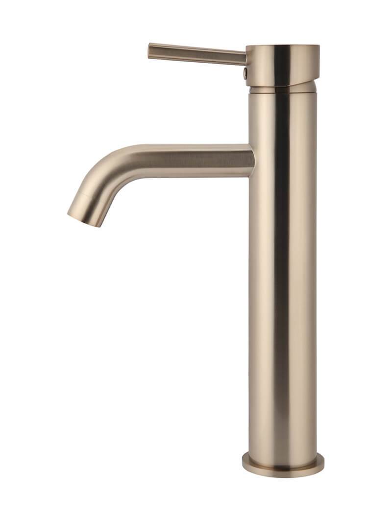 Meir Round Tall Curved Basin Mixer Tap - Various Colour Finishes