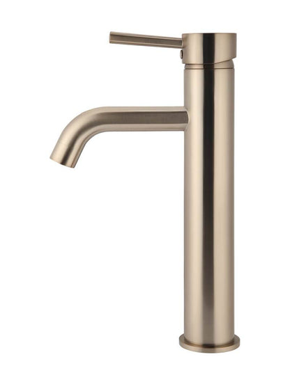 Meir Round Tall Curved Basin Mixer Tap - Various Colour Finishes