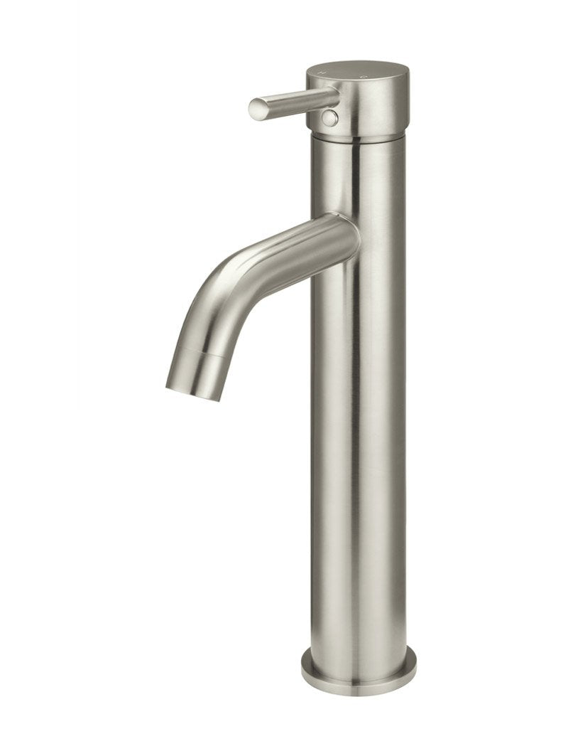 Meir Round Tall Curved Basin Mixer Tap - Various Colour Finishes