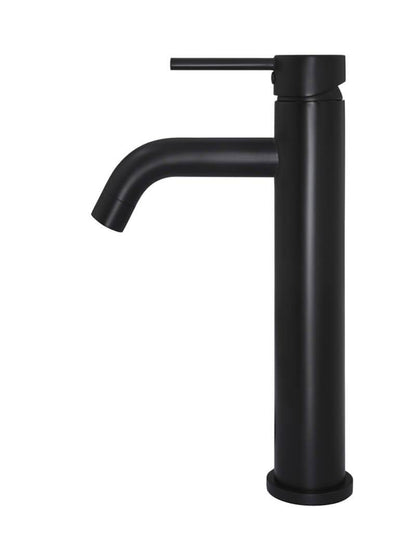 Meir Round Tall Curved Basin Mixer Tap - Various Colour Finishes