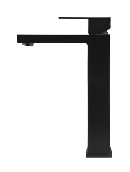 Meir Matte Black Square Tall Basin Mixer Tap