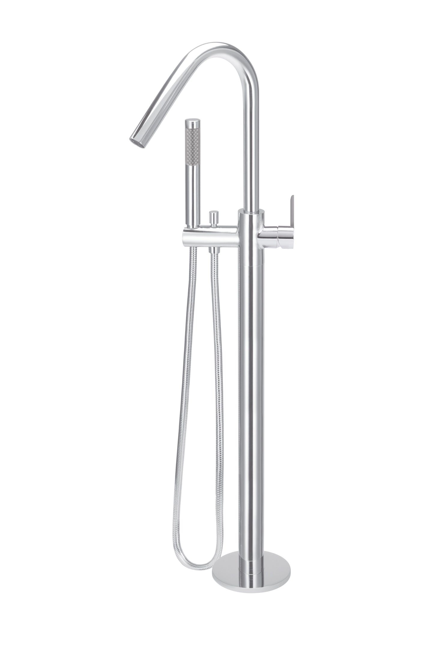 Meir Round Free Standing Bath Spout and Hand Shower Paddle Handle - Various Colour Finishes