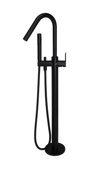 Meir Round Free Standing Bath Spout and Hand Shower Paddle Handle - Various Colour Finishes