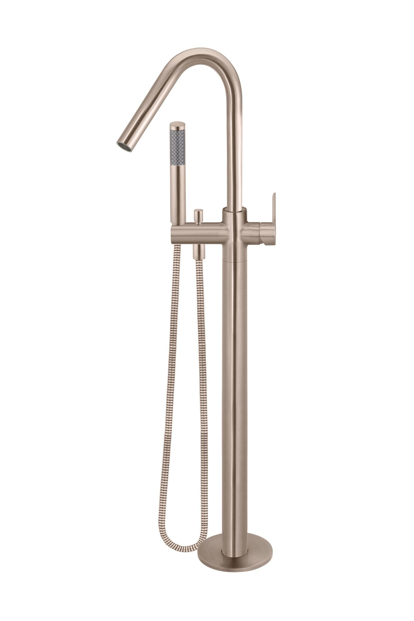 Meir Round Free Standing Bath Spout and Hand Shower Paddle Handle - Various Colour Finishes