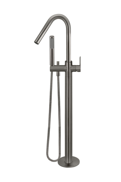 Meir Round Free Standing Bath Spout and Hand Shower Paddle Handle - Various Colour Finishes