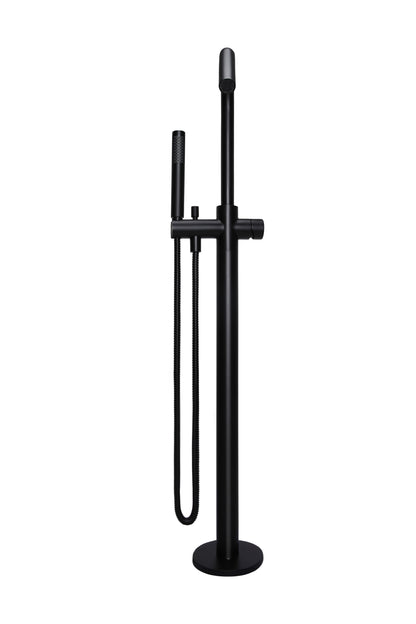 Meir Round Freestanding Bath Spout and Hand Shower Pinless Handle - Various Colour Finishes
