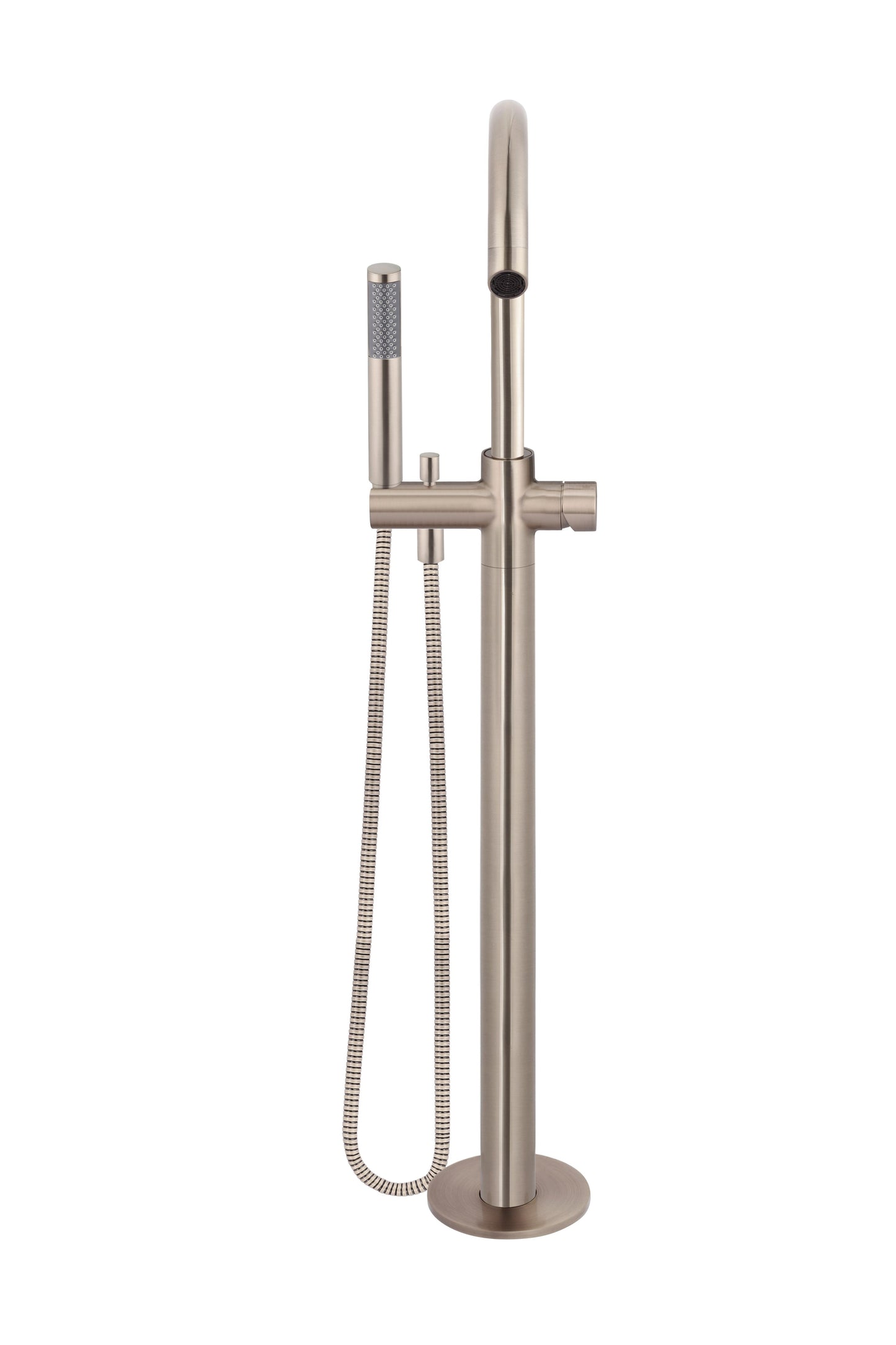 Meir Round Freestanding Bath Spout and Hand Shower Pinless Handle - Various Colour Finishes