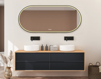 Radiant LED Mirror - Aura Kapsel (Pill Shaped) - Various Frame Colours & Sizes