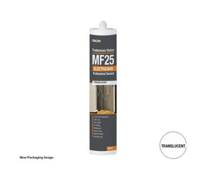 MF25 Electricians Silicone Sealant Translucent 300ml Cartridges - Box of 10