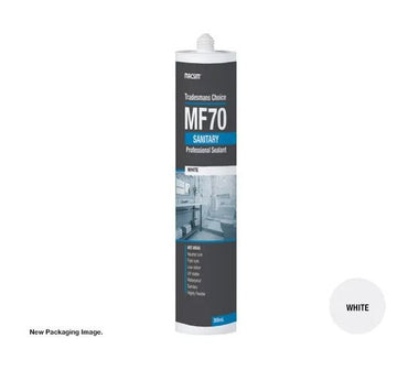 MF70 Sanitary Silicone Sealant Translucent or White 300ml Cartridges - Box of 10