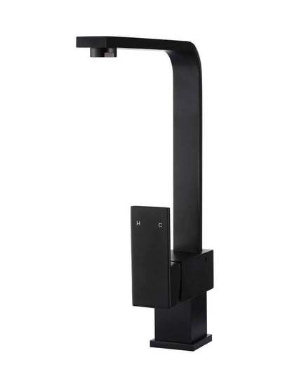 Meir Matte Black Square Kitchen Mixer Tap