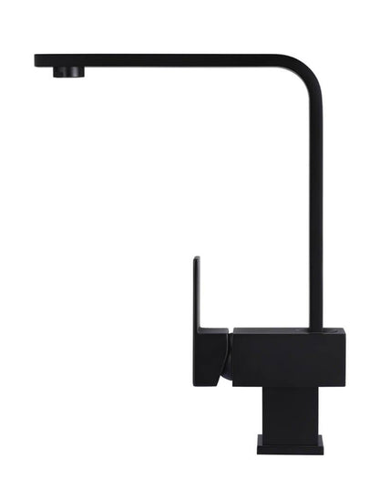Meir Matte Black Square Kitchen Mixer Tap