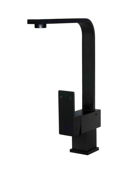 Meir Matte Black Square Kitchen Mixer Tap
