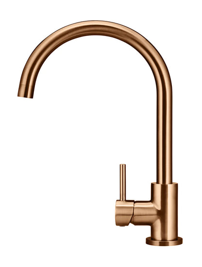 Meir Round Gooseneck Kitchen Mixer Tap - Various Colour Finishes