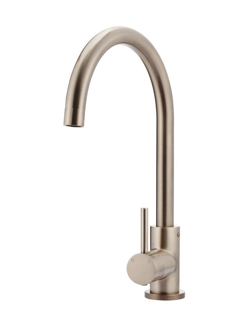 Meir Round Gooseneck Kitchen Mixer Tap - Various Colour Finishes