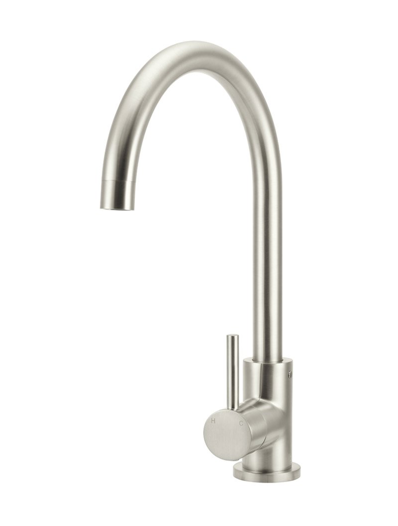 Meir Round Gooseneck Kitchen Mixer Tap - Various Colour Finishes