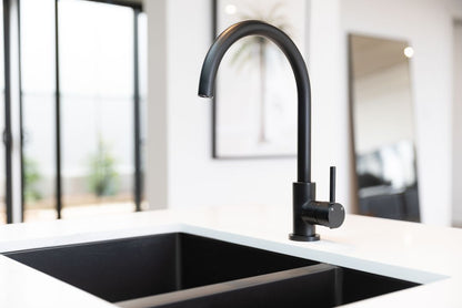 Meir Round Gooseneck Kitchen Mixer Tap - Various Colour Finishes