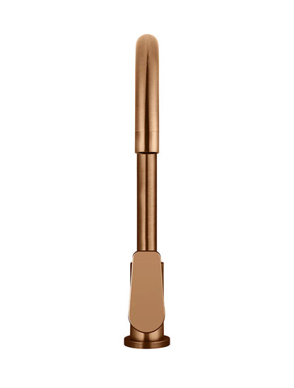 Meir Round Gooseneck Kitchen Paddle Handle Mixer Tap - Various Colour Finishes